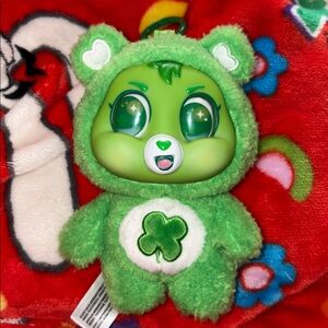 Care Bears Caring Cuties 6" Good Luck Bear Vinyl Plush keychain NEW QUICK SHIP